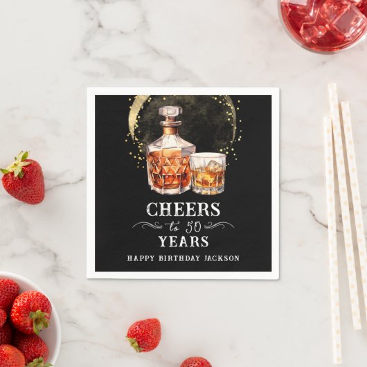 Serviette En Papier Serviettes Whiskey 50 ans (En situation)