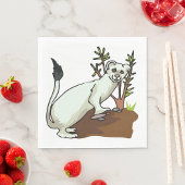 Serviette En Papier Serviettes White Weasel Wildlife