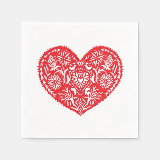 Serviette En Papier serviettes Wycinanki (Devant)