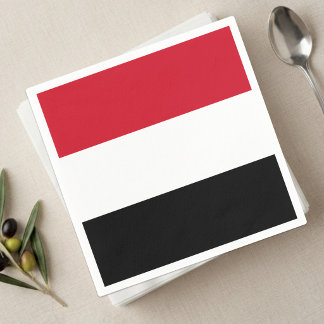 Serviette En Papier Serviettes Yémen, drapeau yéménite fête /supporter