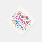 Serviette En Papier Servilleta de Papel con Diseño “Celebra Conmigo” | (Coin)