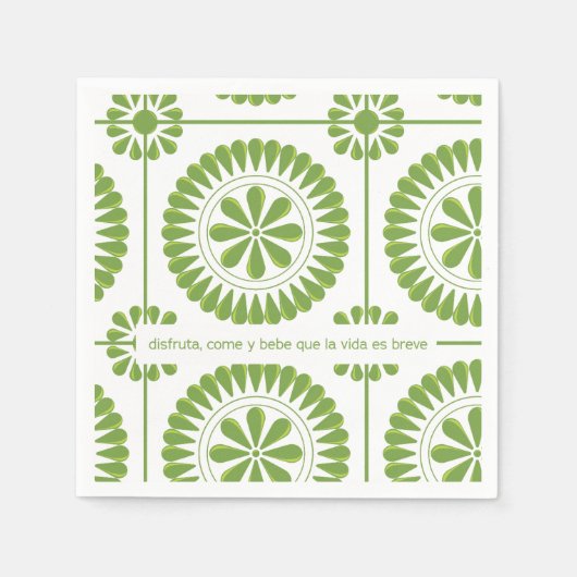 Serviette En Papier servilleta de papel con malade mexico mexicano (Devant)