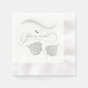 Serviette En Papier Servilleta de papel estás invitado para boda