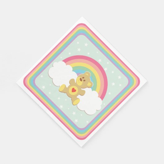 Serviette En Papier Servilleta osito arcoiris. (Coin)