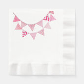 Serviette En Papier servilleta rosada banderines (Devant)