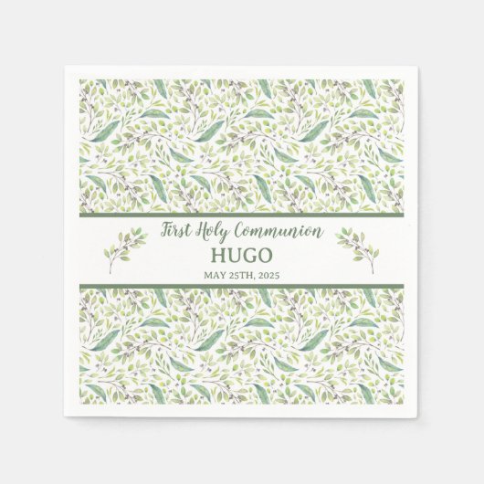 Serviette En Papier Servilletas de papel HUGO Primera Comunión  (Devant)