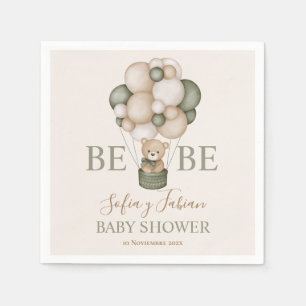 Serviette En Papier Servilletas De Papel Teddy Bear Baby shower Boy es