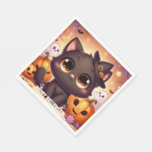 Serviette En Papier Servilletas Gato Negro (Coin)