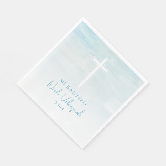 Serviette En Papier Servilletas Mi Bautizo Azul (Coin)