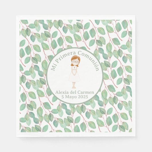 Serviette En Papier Servilletas modelo Alexia Primera Comunión (Devant)