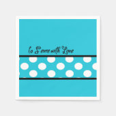 Serviette En Papier Servir avec Love Blue Party Papier Napkin (Devant)