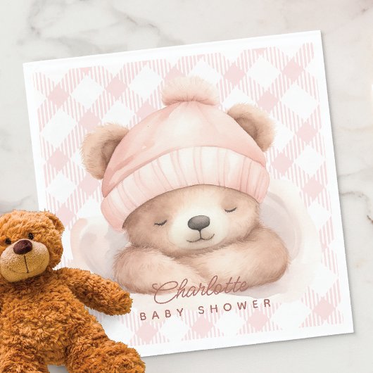 Serviette En Papier Servir Baby shower d'ours