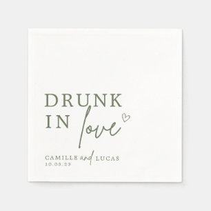 Serviette En Papier Servir Dans Love Forest Green Serviettes Personnal
