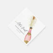 Serviette En Papier Servir des serviettes nuptiales de champagne rose (Coin)