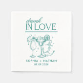 Serviette En Papier Servir En Amour Serviettes De Mariage De Plage Per (Devant)