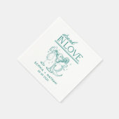 Serviette En Papier Servir En Amour Serviettes De Mariage De Plage Per (Coin)