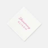 Serviette En Papier Servir le Cocktail "Maman-To-Be" serviettes rose (Coin)
