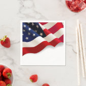 Serviette En Papier Servir le drapeau américain Patriotic Party Napkin (En situation)