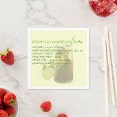 Serviette En Papier Servir Soda Lime Napkin (En situation)