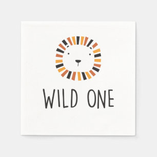 Serviette En Papier Servir un lion premier anniversaire Napkins