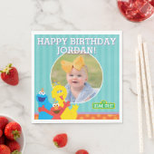 Serviette En Papier Sesame Pals Anniversaire Motif (En situation)