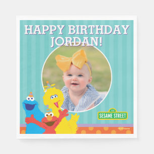 Serviette En Papier Sesame Pals Anniversaire Motif