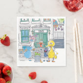 Serviette En Papier Sesame Pals Doodley Graphisme (En situation)