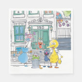 Serviette En Papier Sesame Pals Doodley Graphisme (Devant)