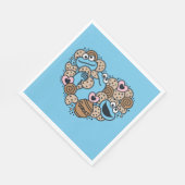 Serviette En Papier Sésame Sésame | Coeur de gribouillis de caniche Mo (Coin)