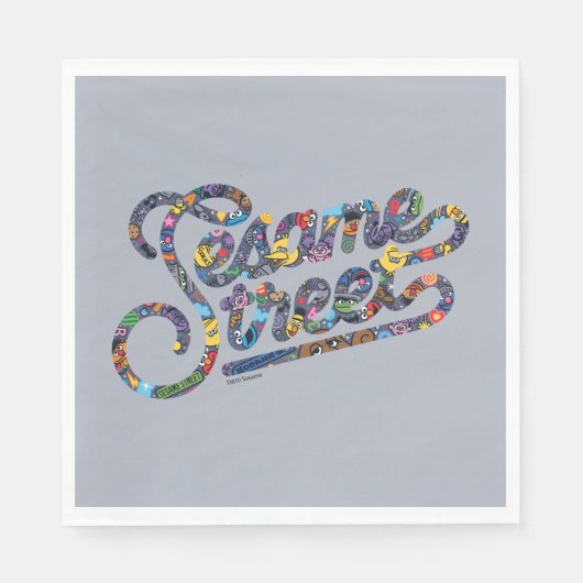 Serviette En Papier Sésame Sésame | Logo Doodle (Devant)