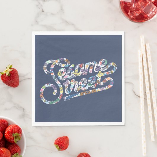 Serviette En Papier Sésame Sésame | Logo Doodle (En situation)