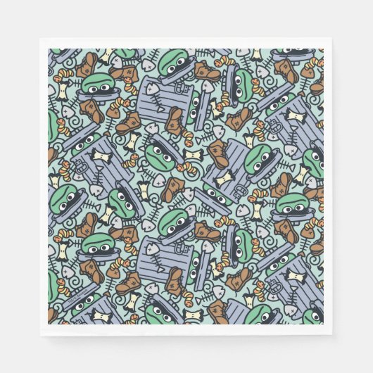 Serviette En Papier Sésame Sésame | Oscar le Motif de groupe (Devant)