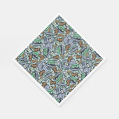 Serviette En Papier Sésame Sésame | Oscar le Motif de groupe (Coin)