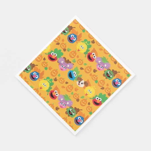 Serviette En Papier Sesame Street Autumn quitte Motif (Coin)