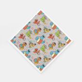 Serviette En Papier Sesame Street Band Gris Motif (Coin)