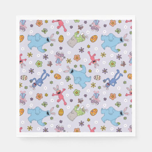 Serviette En Papier Sesame Street Bunny Motif (Devant)