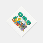 Serviette En Papier Sesame Street Characters & Street Sign Birthday Na (Coin)