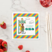 Serviette En Papier Sesame Street Characters & Street Sign Birthday Na (En situation)