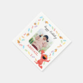 Serviette En Papier Sesame Street Elmo | Anniversaire Crayon (Coin)