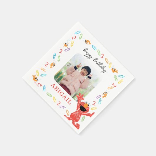 Serviette En Papier Sesame Street Elmo | Anniversaire Crayon (Coin)
