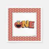 Serviette En Papier Sesame Street | Elmo - First Birthday Napkins (Devant)