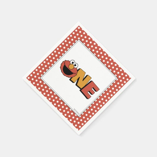 Serviette En Papier Sesame Street | Elmo - First Birthday Napkins (Coin)