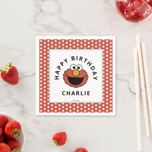 Serviette En Papier Sesame Street | Elmo - First Birthday Napkins (En situation)