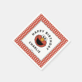 Serviette En Papier Sesame Street | Elmo - First Birthday Napkins (Coin)