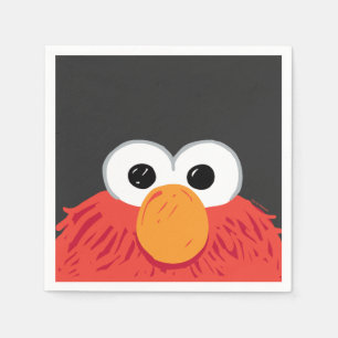 Serviette En Papier Sesame Street Gros visage d'Elmo