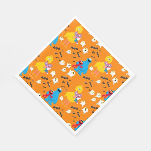 Serviette En Papier Sesame Street Halloween chauves-souris et fantômes (Coin)