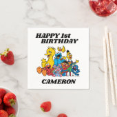 Serviette En Papier Sesame Street Pals 1er anniversaire (En situation)