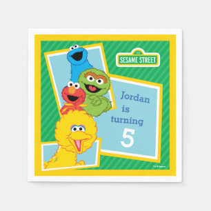 Serviette En Papier Sesame Street Pals Anniversaire