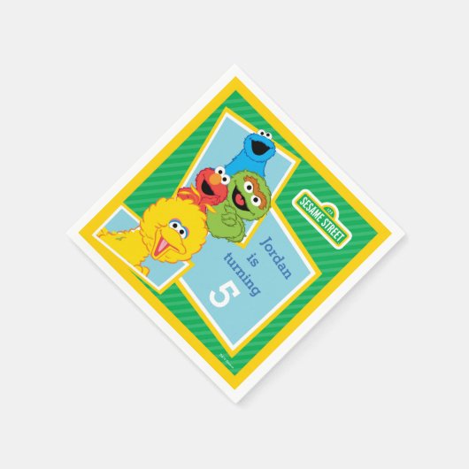 Serviette En Papier Sesame Street Pals Anniversaire (Coin)