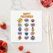 Serviette En Papier Sesame Street Pals - Happy Halloween ! (En situation)